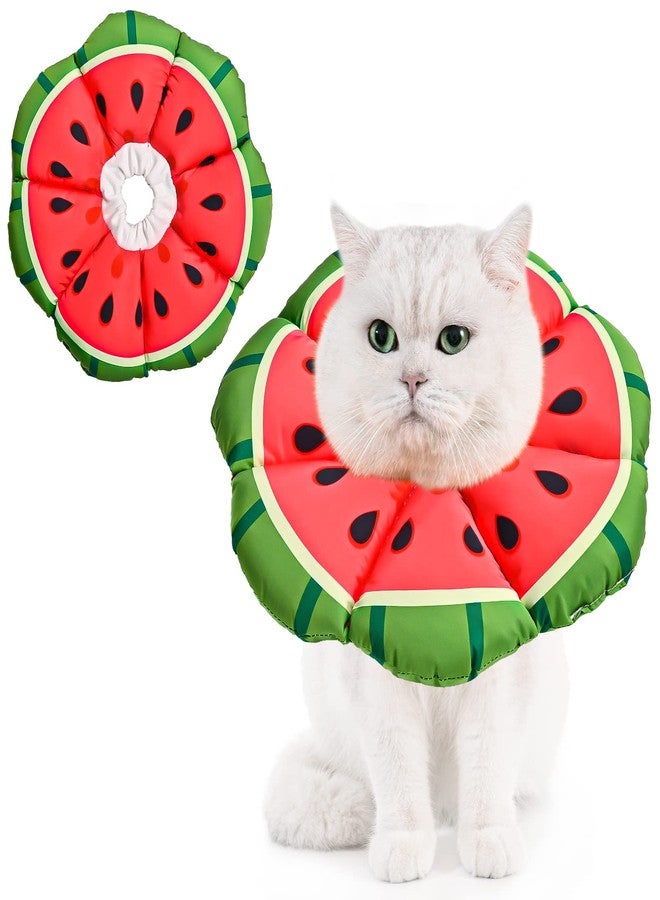 Avont Cat Cone Collar Soft, Adjustable Recovery E Collar Alternative for Cats Kittens Puppies, Elizabethan Neck Cone of Shame to Prevent Licking Biting After Surgery Protect Wounds -Melon(M) - Image 1